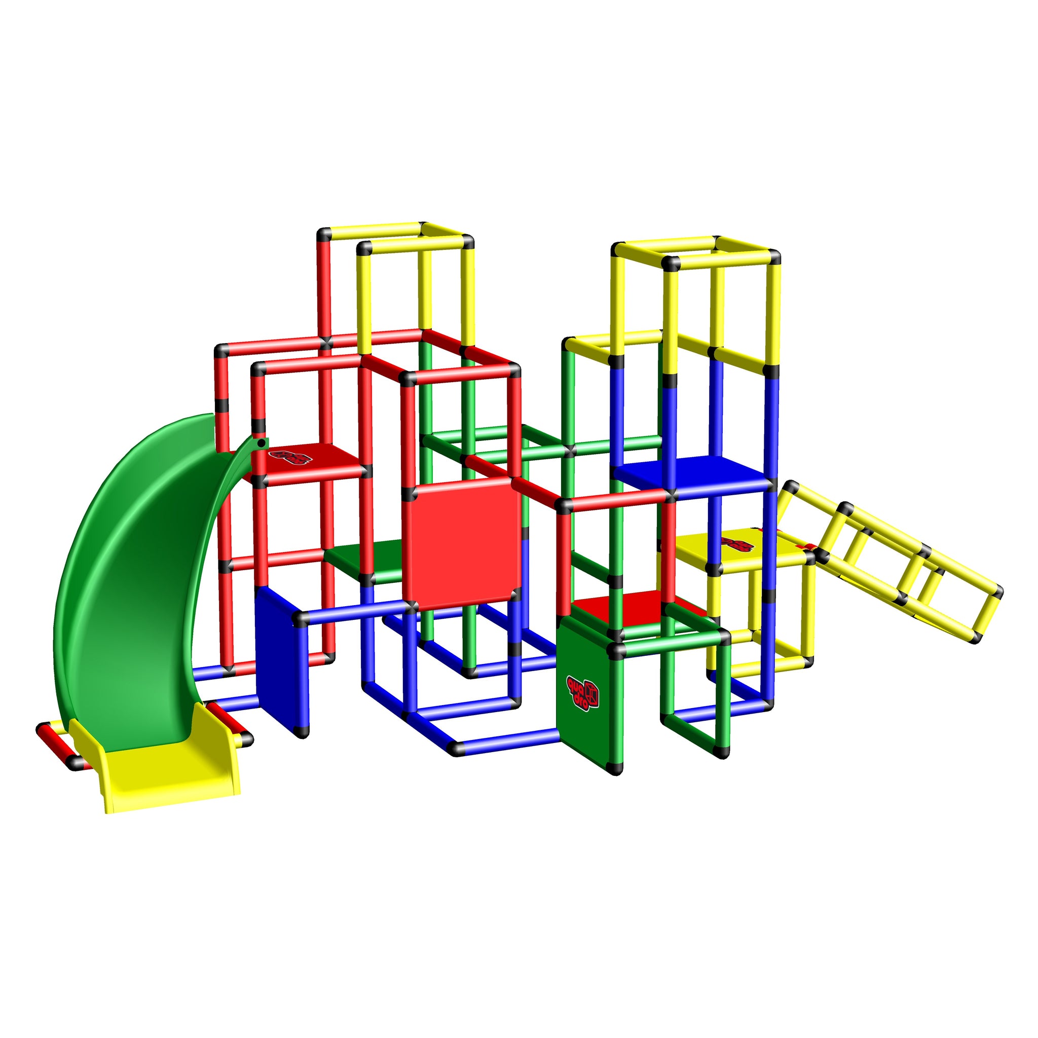 CLIMBING PYRAMID + UPGRADE KIT + CURVED SLIDE QUADRO