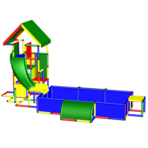 Universal + Curved Slide + Pool XXL